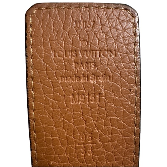 Mens LV Tan/Black Reversible belt - Picture 4 of 4